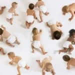 Sperm donor statistics UK concept showing multiple babies representing donor-conceived births data