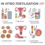 vitro fertilization ivf vector infographic infertility