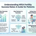 Understanding HFEA success rates infographic showing key factors influencing IVF and pregnancy outcomes for fertility patients