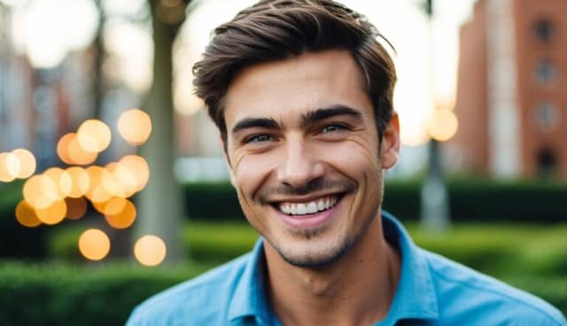 photo of a young man smiling