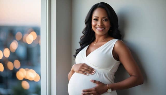Pregnant woman illustrating pregnancy after 35