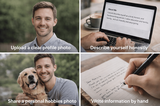 Sperm donor profile tips including photo description and personal details