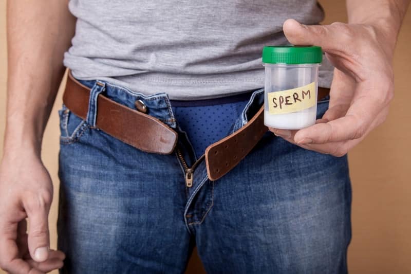 sperm donor law UK man holding sample