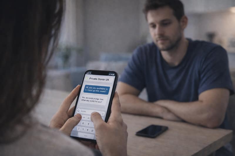 Private sperm donor UK contact via mobile message