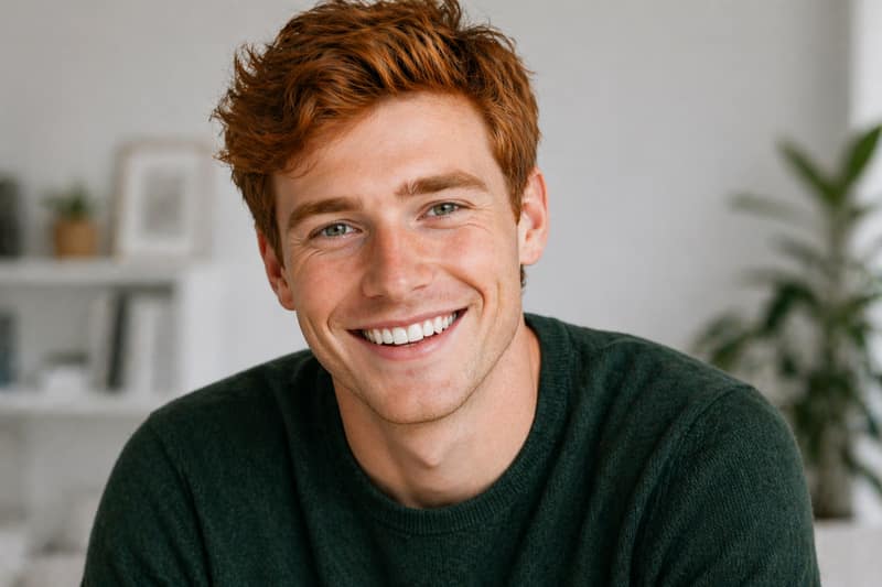 Ireland sperm bank – smiling sperm donor profile portrait of a young man