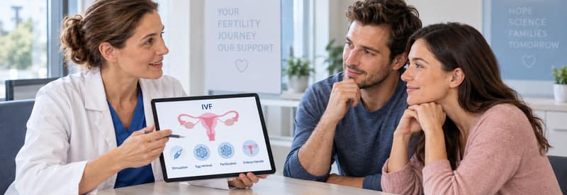 IVF Cost UK 2027 explained during a fertility consultation with a doctor and couple