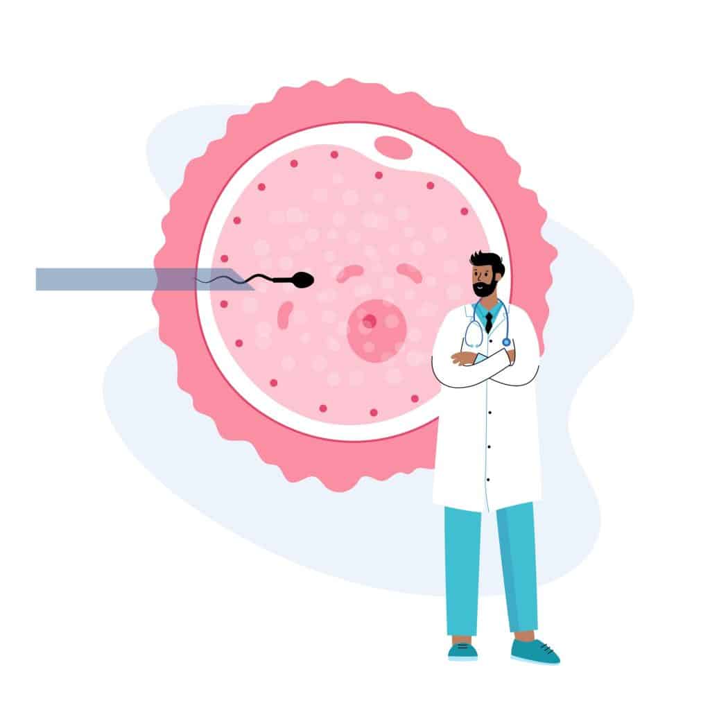 In,Vitro,Fertilization,Concept.,Icsi,Technology,In,Clinic,With,Doctor