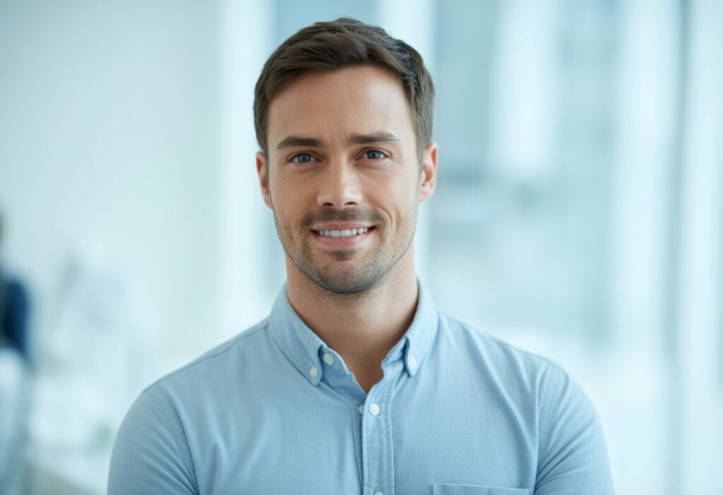 Sperm donor in the UK portrait in a fertility clinic photo